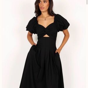 Petal and Pup Maria Puff Sleeve Midi Dress